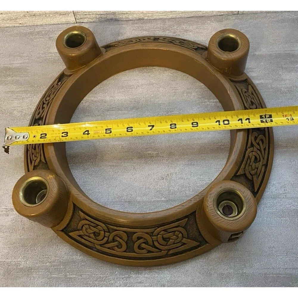 Vintage Celtic Knot Candle Holder Advent Wreath By Abbey Press Irish 12 1/4